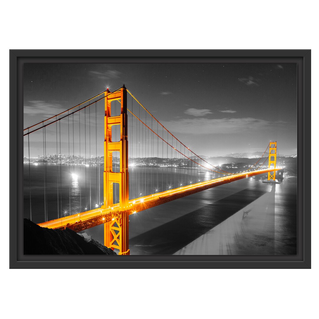 Gerahmtes Wandbild riesige Golden Gate Bridge