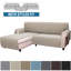 Housse de canapé réversible en forme de L - Housse de canapé modulaire Protection and Elegance-392722940-392722936