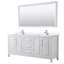 Ensemble de meuble-lavabo double 80 po avec dessus en quartz et miroir Daria-100481642-100481639-100501961