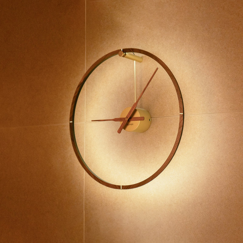 Horloge murale en bois massif Ombra, Médium