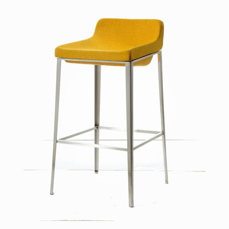 Tabouret de bar rembourré en tissu