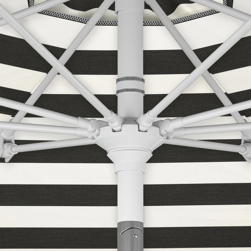 Parasol de marché 108 po Stephenville, Cabana classique à rayures noires Sunbrella®