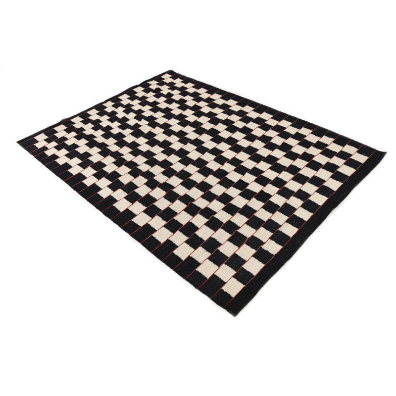 Tapis noir et blanc Noor