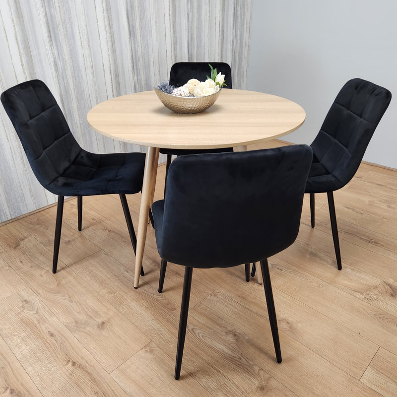 Sylvan 4 - Person Dining Set, Black