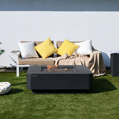Square Concrete Smokeless Fire Pit Table