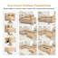 Canapé modulaire surdimensionné en forme de L de 130 po en forme de L avec repose-pieds et 9 coussins décoratifs, canapé en velours côtelé doux-360190107