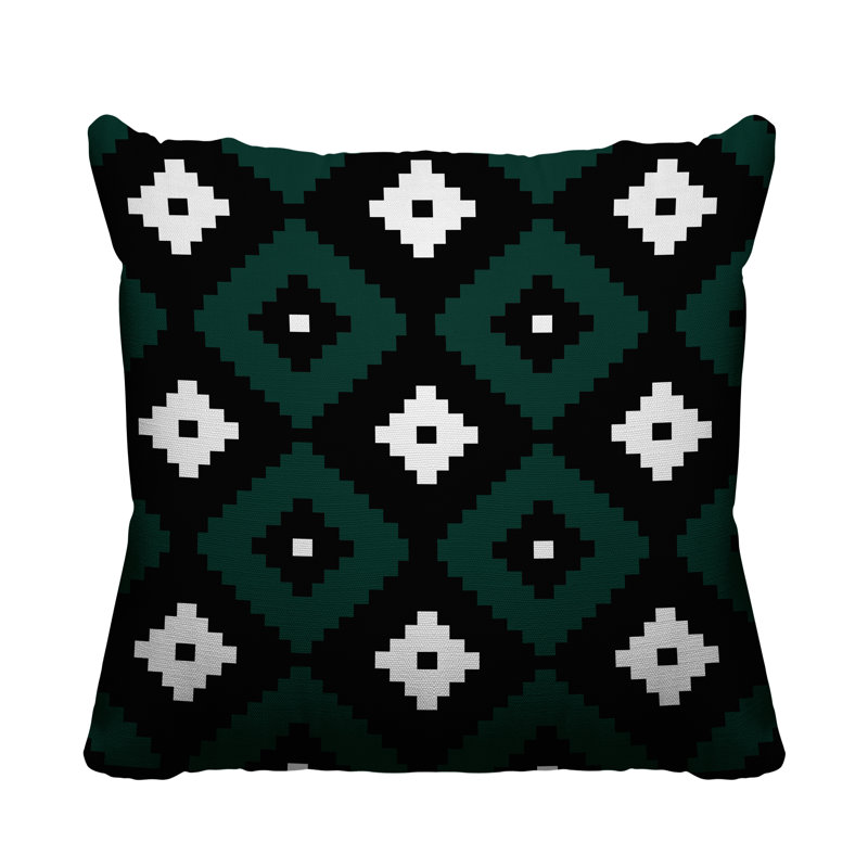 Coussin intérieur / extérieur Nosi, L 17 po x H 17 po, Émeraude