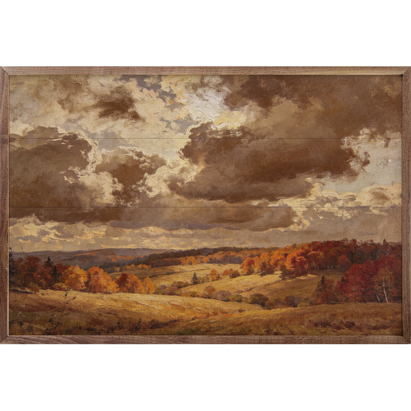 Survol des bois d'automne, H 10 po x l 16 po