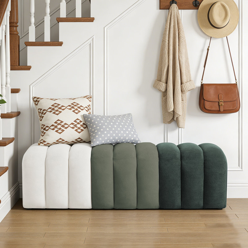 Banc en tissu 53,5 po, Vert