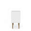 Table de chevet en naturel et blanc