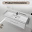 Meuble-lavabo simple 59,1 po avec comptoir et deux tiroirs, ensemble de meuble-lavabo mural flottant (robinet non inclus), entièrement assemblé-333945384-333945390