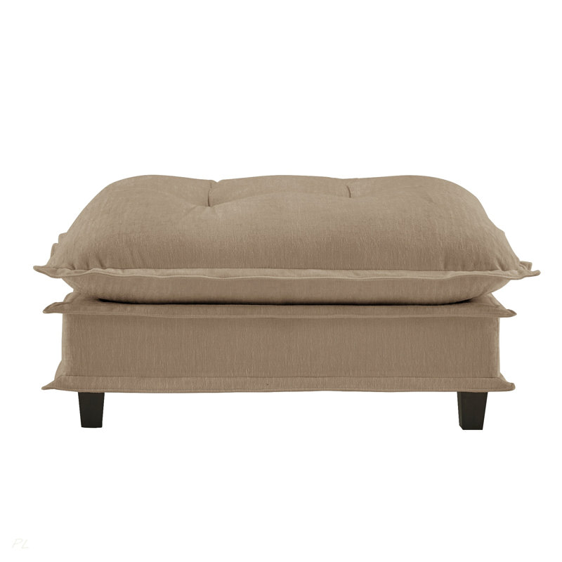 Modern Ottoman Chenille, Light Coffee