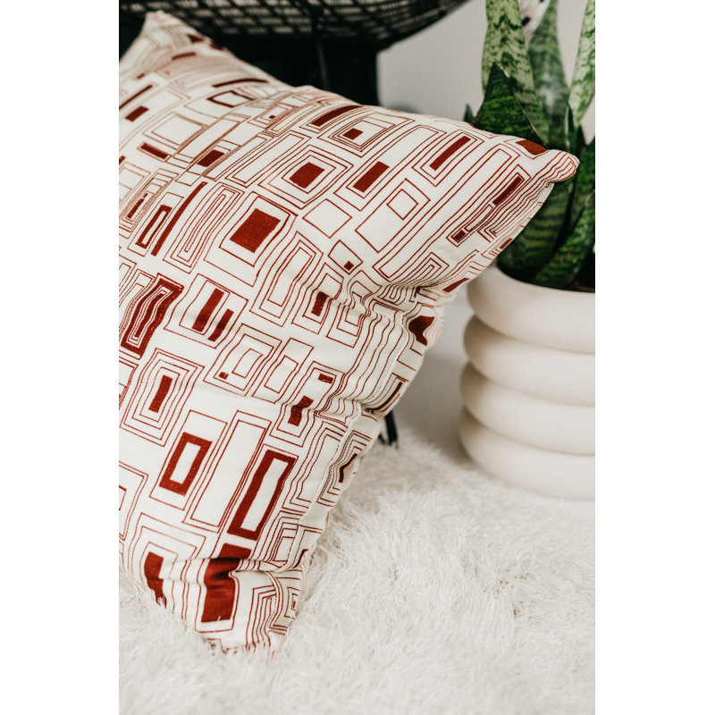 Cristianitos Geometric Square Pillow Cover & Insert, 20" H x 20" W, Cristianitos Sequoia