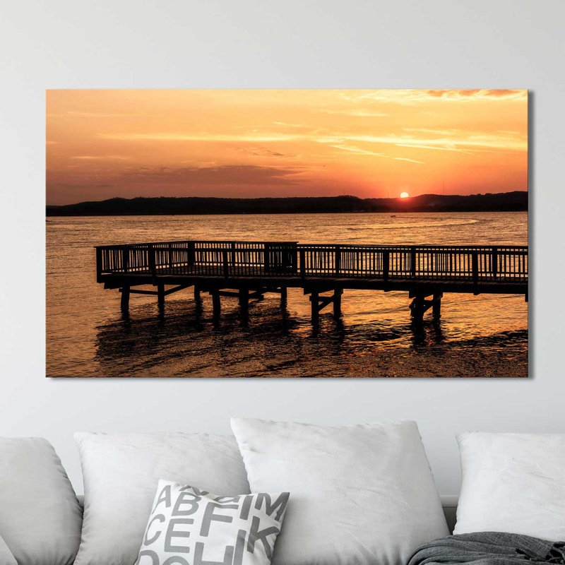 «Sunrise in Fall III», reproduction de photo, H 18 po x l 30 po x P 1 po, Toile tendue