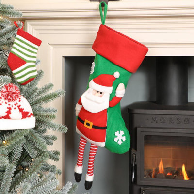 Santa Hanging Legs Christmas Stocking