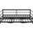 Black Twin Metal Daybed With 7 - Color Led And Pop Up Trundle, Industrial Style Bed, Solid Slats For Support Size Remote Controlled Led, Trundle That Can Be Adjusted, No Box Spring, Stable Mattress-1474122053