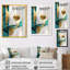 Pleine lune or et turquoise minimalisme sur toile-180108166-180108222