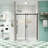 Bathroom Sliding Shower Door 5/16" Tempered Glass - Matte Black, 36000 Times Open And Close Test High-performance For