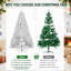 Sapin de Noël artificiel blanc de 1,80 m avec branches en fil de fer à mémoire de forme et structure articulée pour une installation facile pendant les fêtes-1562825004