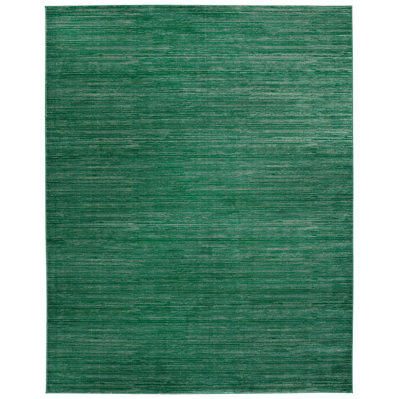 Tapis vert foncé tissé à plat Kynlee, Rectangulaire 3 pi x 5 pi
