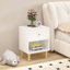 Table de chevet en bois 23,22 po H avec tiroir 1 tablette pour enfants, adultes, blanc