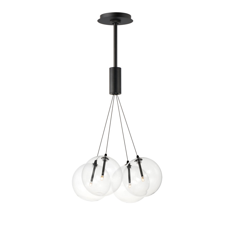 Alikee 4 - Light Cluster Pendant, Clear, Matte Black