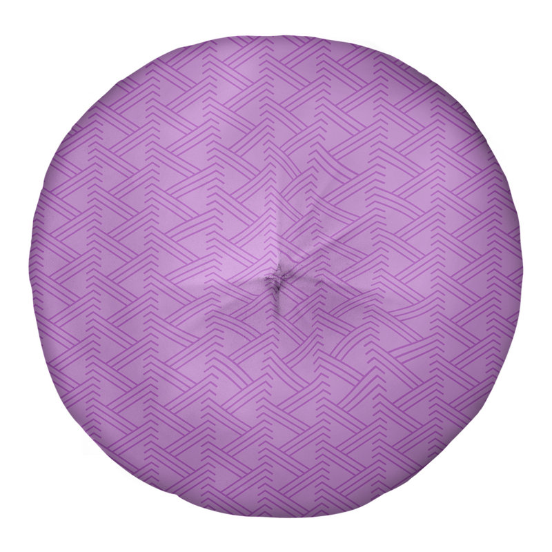 Coussin de sol zig zag classique, 26 po x 26 po, Violet clair