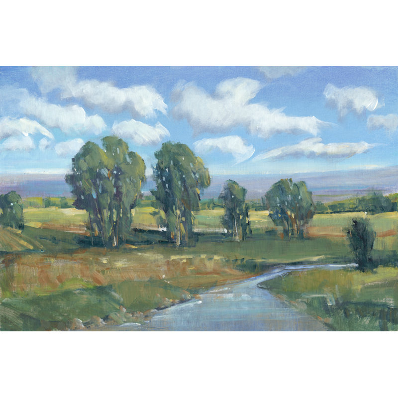 «Lazy River Day I» par Timothy O 'Toole - peinture sur toile tendue, H 12 po x l 18 po x P 1,25 po