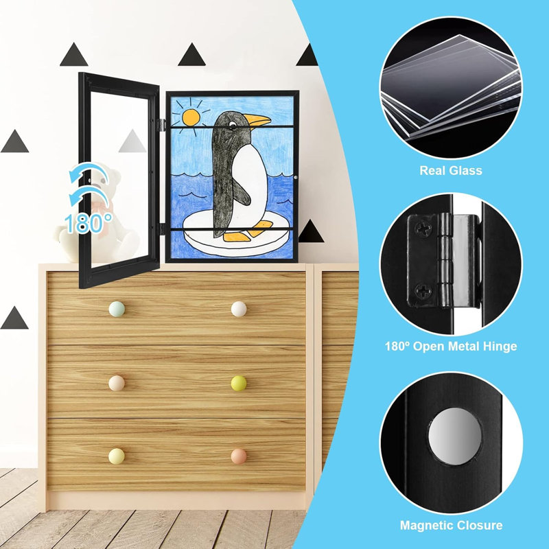 2-pack Black Kids Art Frames 8.5x11