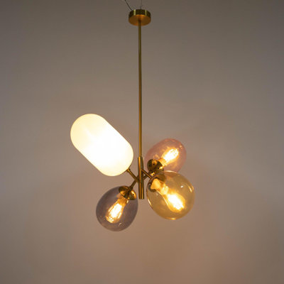Colben Modern Colourful Glass Globe Pendant Light
