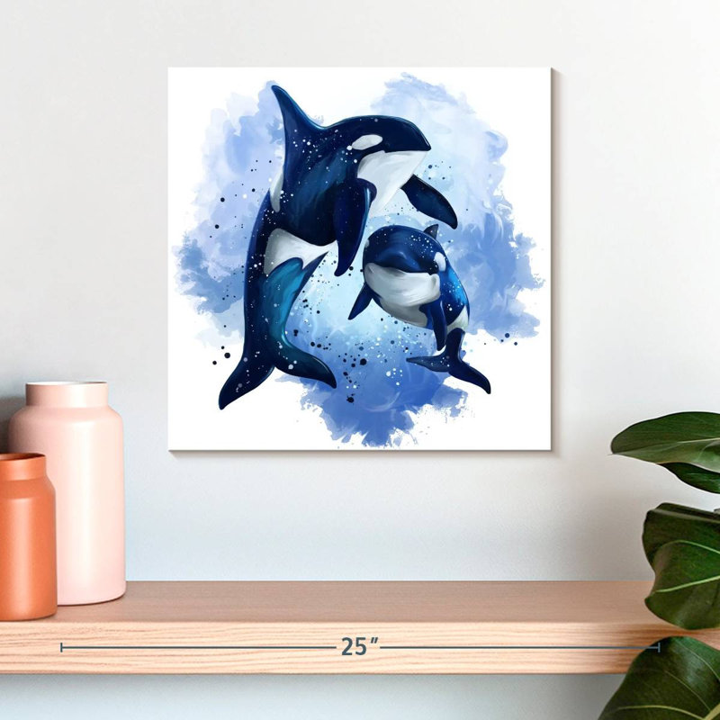 Crowle Orcas, 16" H x 16" W