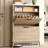 Fluted Shoe Storage Cabinet With 2 Flip Drawers