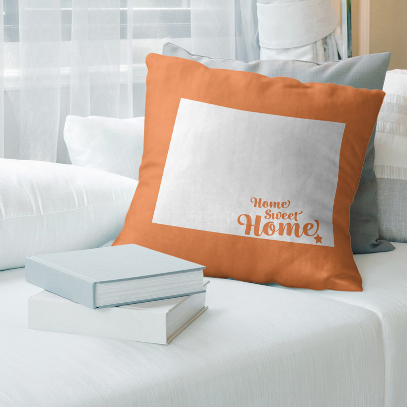 Coussin doux home, Cheyenne, 26 po x 26 po, Orange