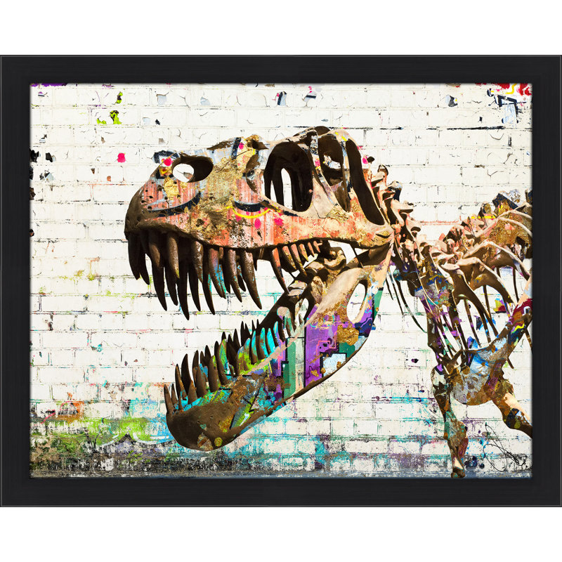 «Dino», reproduction d'impression sur toile tendue, H 18 po x l 30 po x P 1 po, Toile tendue, Pas de tapis