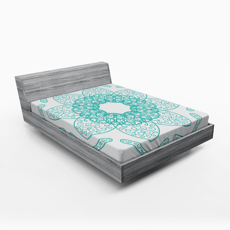 Microfiber Floral Fitted Sheet, Full Fitted Sheet