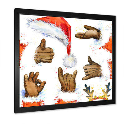 «Christmas Holiday Fancy Santa Claus», reproduction d'art sur toile traditionnelle