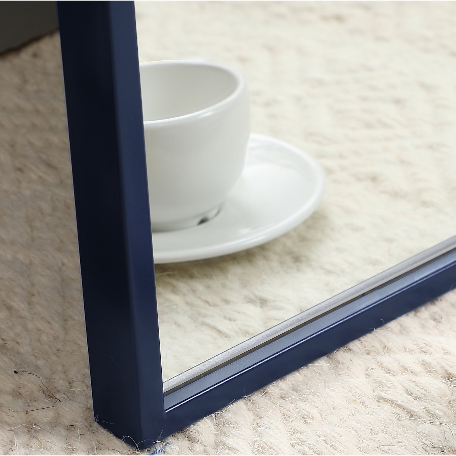 Sabine Metal Rectangle Wall Mirror, 36" x 30", Blue