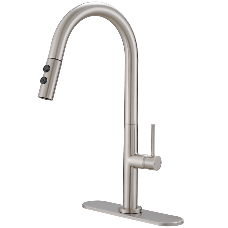 VIBRANTBATH Pull Out Kitchen Faucet, Matte Black