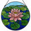 Panneau de vitrail 12 "H Water Lily-934785022