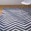Tapis bleu marine à chevrons Wolfenbarger-23233674