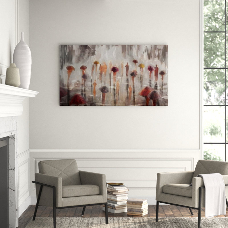 Tear Of Fox Painting by Jean Kenna, 36" H x 64" W, Glass Coat