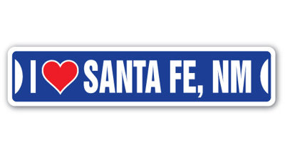 Santa Fe Nm Street Sign Heavy Duty Plastic 4" X 18"