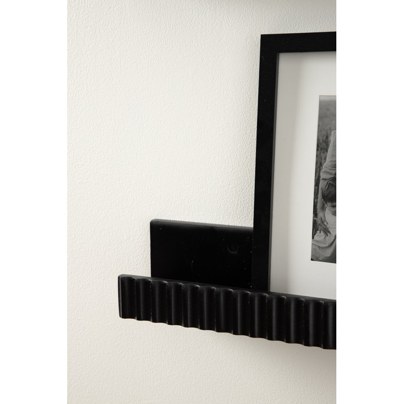 Two-Piece Picture Ledge Shelf Set, Black