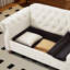 Canapé Chesterfield en similicuir avec rangement-1283922032