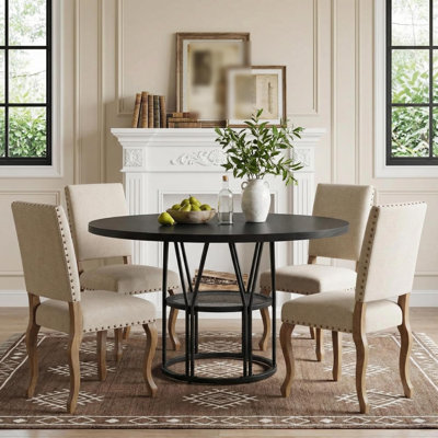 Dining Table with Iron Base