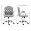 Chaise de bureau à domicile, chaise de bureau capitonnée à boutons avec accoudoirs rembourrés-134383932