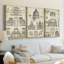 «Vintage Architects Plan I», toile tendue sur mesure - 3 pièces-1566579512
