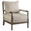 Fauteuil d'appoint rembourré beige et naturel Herndon-274322453-327846183