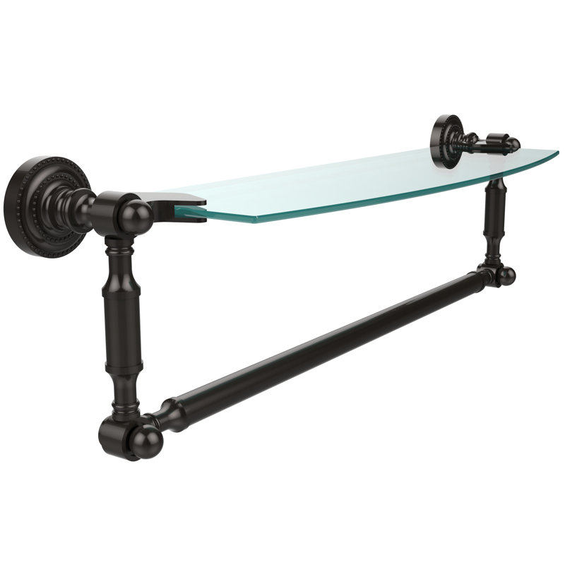 Tablette support avec porte-serviettes Marchmont, H 5 po x l 22 po x P 6,1 po, Bronze huilé