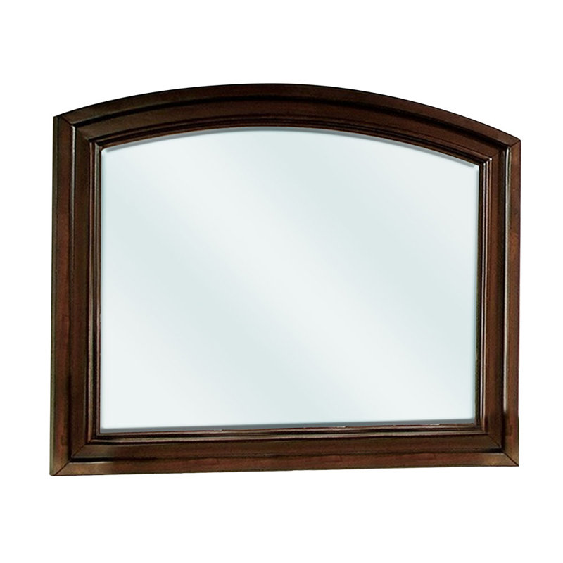 Wood Flat Mirror, Brown Cherry